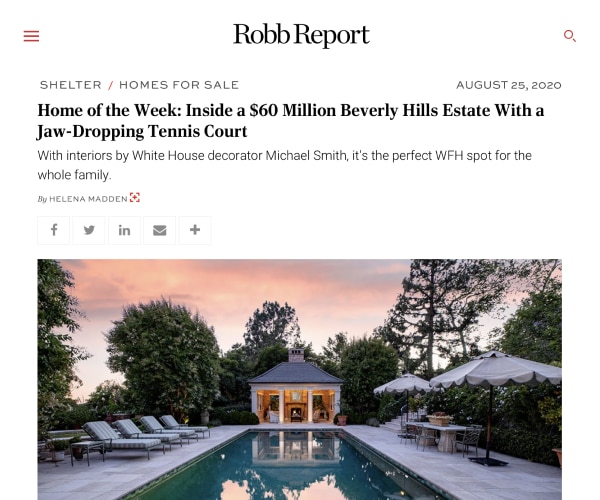 Robb Report PR Cover
